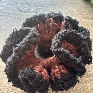 Black and Brown Scrunchie